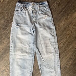 Frame Denim Light Blue Ripped Jeans